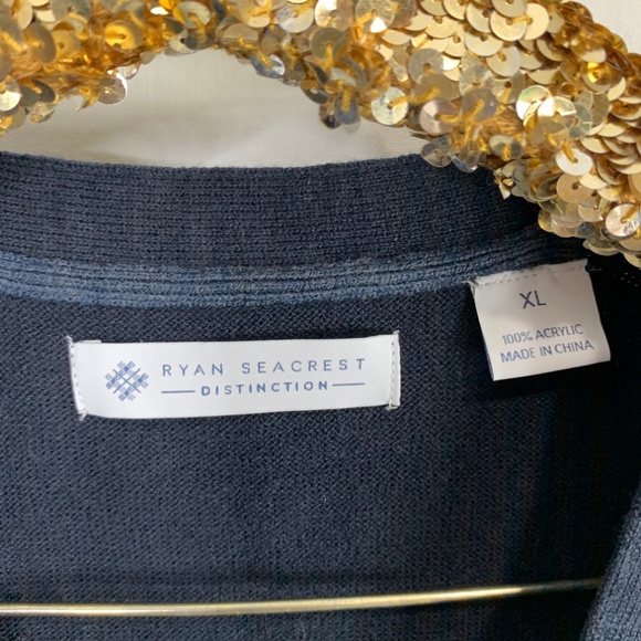 Ryan Seacrest Distinction Felted V-Neck Cardigan - Picture 2 of 7